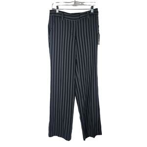 DKNY Optical Allusion NavyBlue White Striped Women's Dress Pants 0 NWT